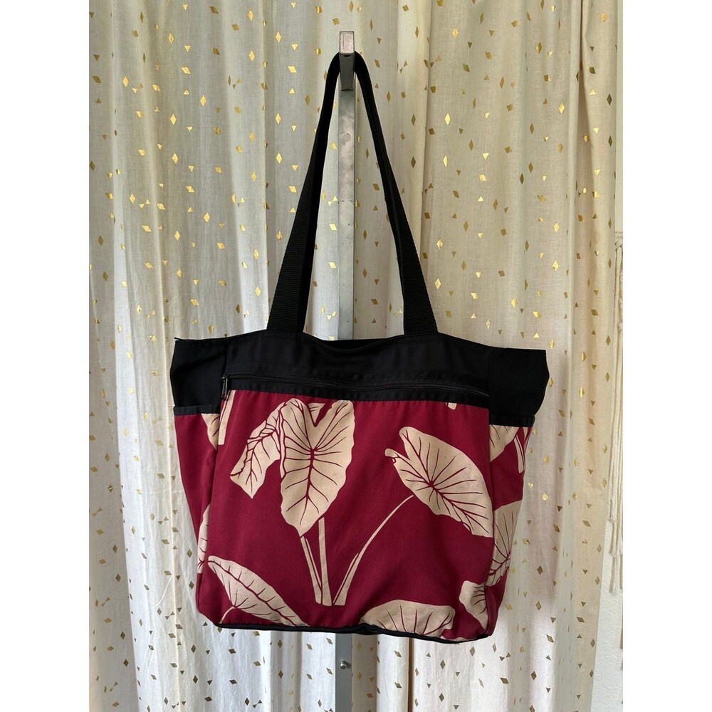 Sig Zane Exclusive Rare Hawaiian Hāloa Kalo Print Travel Zipper Tote Bag